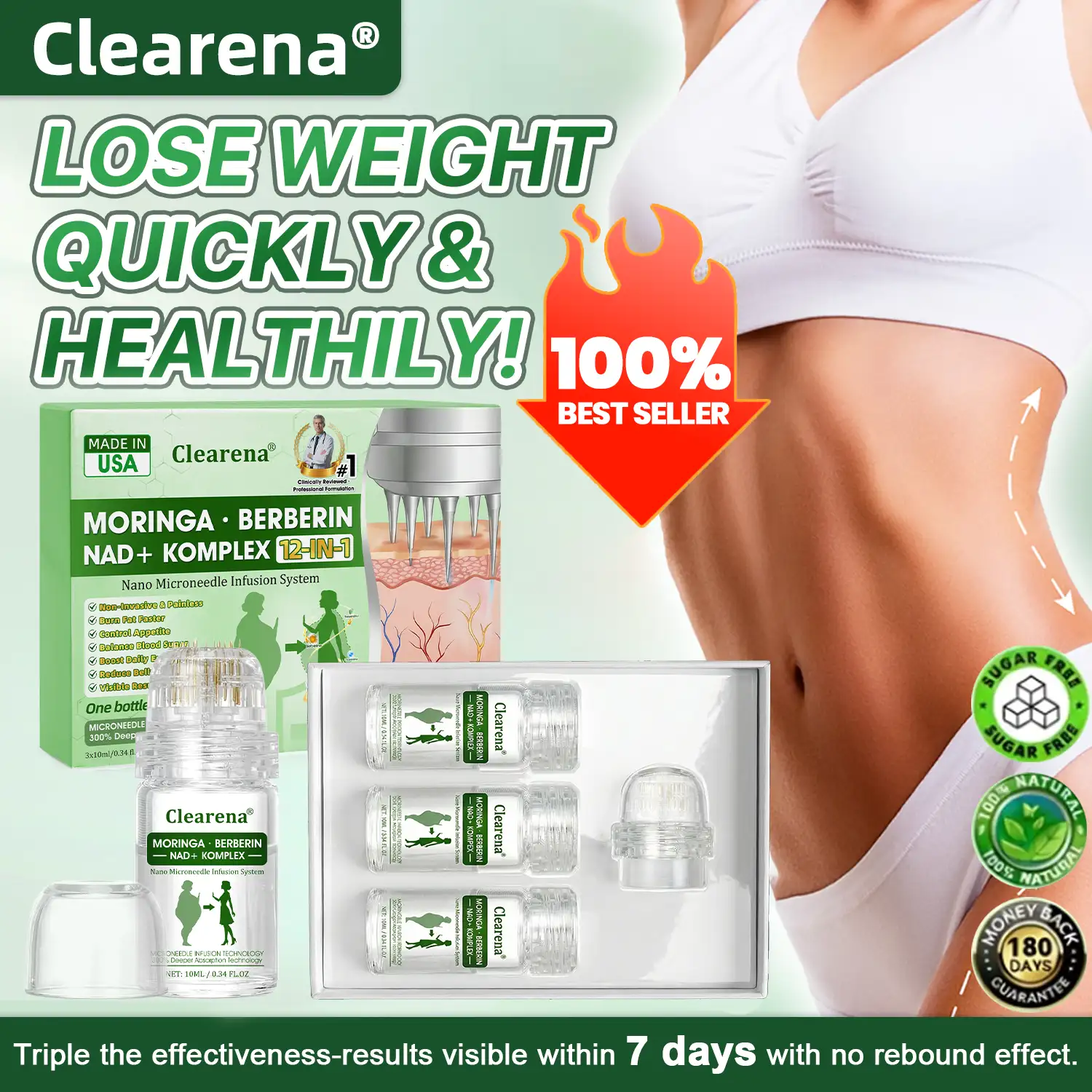 Official Store | โ๏ธ ๐๐ฅ๐๐๐ซ๐๐ง๐ยฎ Nano Microneedle Infusion System๐ฌ โ Moringa ยท Berberine + NAD+ 12-in-1 Metabolic Complex (300% Deeper Absorption, Once Daily, Visible Changes in 7 Days)