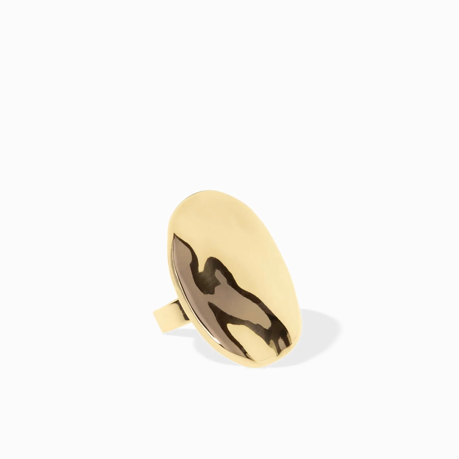 oversized hammered oval ring - Image 5