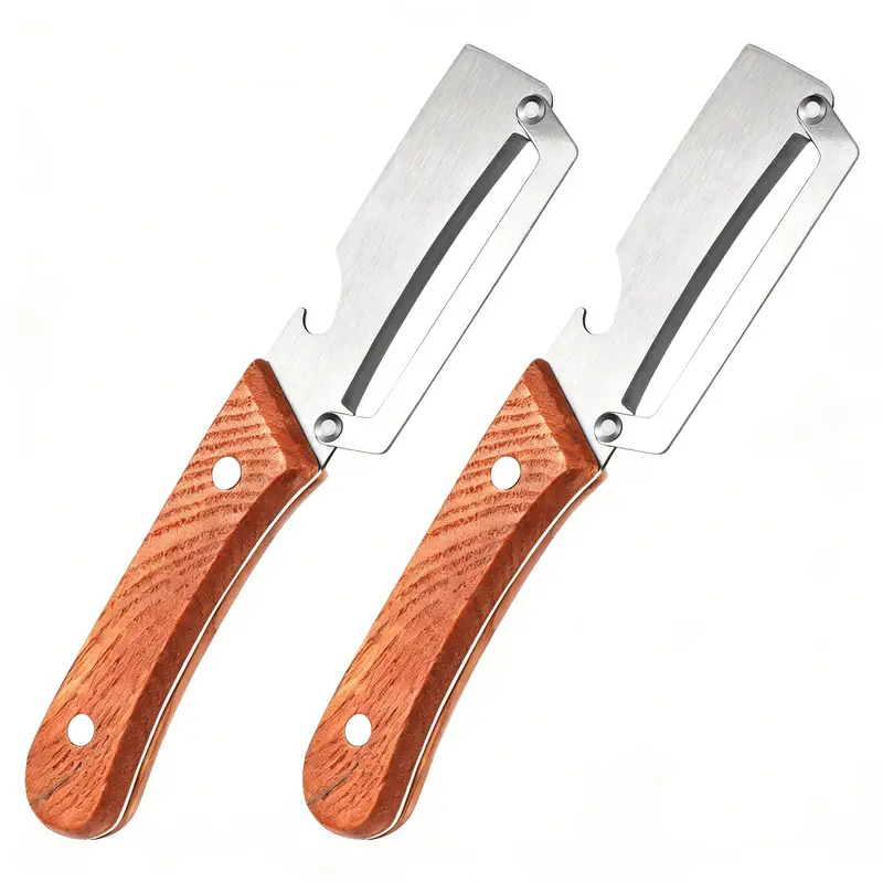 【Master Chef Grade】✨ TitanBlade Pro · 2.5mm Zero-Flex Steel Engineering · Heavy Duty Peeler & Bottle Opener for Tough Produce (Pumpkin, Pineapple, Sugar Cane) — Ergonomic Wood Handle, No-Slip Grip, Clean Cuts in Seconds! - Image 11