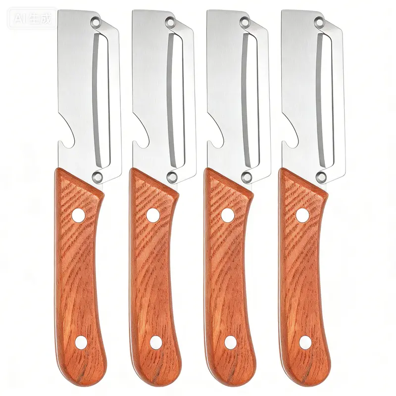 【Master Chef Grade】✨ TitanBlade Pro · 2.5mm Zero-Flex Steel Engineering · Heavy Duty Peeler & Bottle Opener for Tough Produce (Pumpkin, Pineapple, Sugar Cane) — Ergonomic Wood Handle, No-Slip Grip, Clean Cuts in Seconds! - Image 12